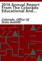 2016_annual_report_from_the_Colorado_Educational_and_Cultural_Facilities_Authority_on_the_Moral_Obligation_Bond_Program